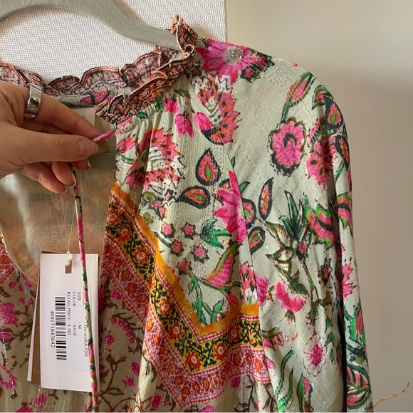 HEMANT & NANDITA Cotton Floral Minidress - Picture 10 of 15